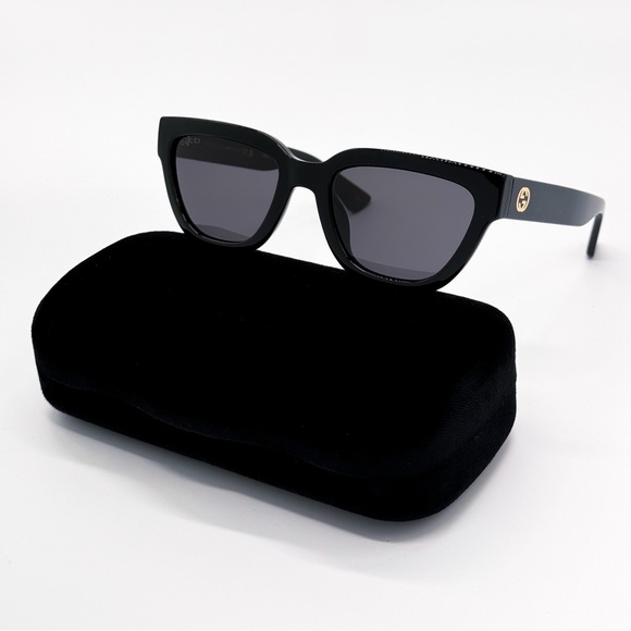 NEW GUCCI GG1578S 001 CAT EYE BLACK GREY WOMEN SUNGLASSES GUCCI - Picture 4 of 12